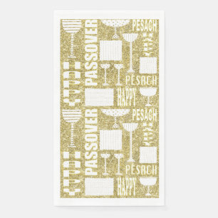 Pessach Gasttuch Napkins "Passover Gold" Serviette