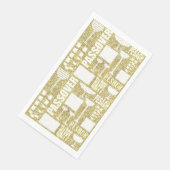 Pessach Gasttuch Napkins "Passover Gold" Serviette (Ecke)