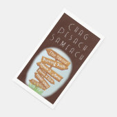 Pessach Gasttuch Napkins The Burning Bush Serviette (Ecke)