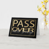 Pessach-Grußkarte "Pessach Classic Gold" Karte (Gelbe Blume)