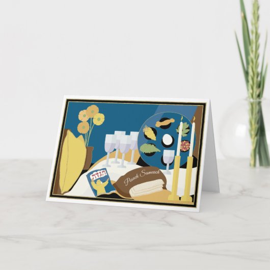 Pessach-Grußkarte "Pessach-Seder-Abendessen" Karte (Vorderseite)