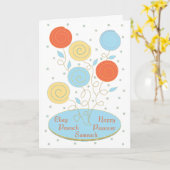 Pessach-Grußkarte "Pessach-Seder-Plättchen" Karte (Gelbe Blume)