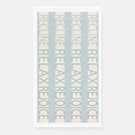 Pessach Handtuch Napkins Recline Relax Blue Serviette