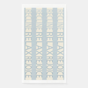 Pessach Handtuch Napkins Recline Relax Blue Serviette