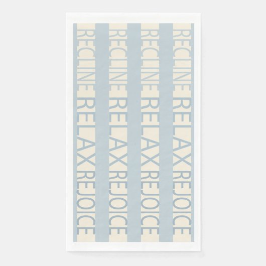 Pessach Handtuch Napkins Recline Relax Blue Serviette (Vorderseite)