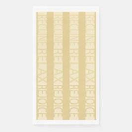 Pessach Handtuch Napkins Recline Relax Gold Serviette