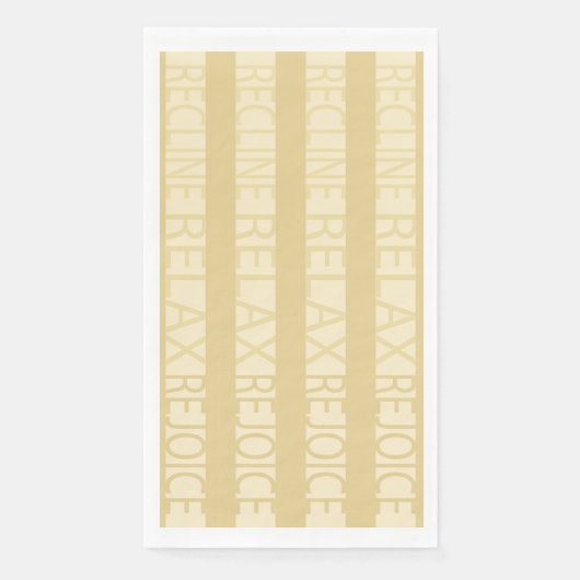 Pessach Handtuch Napkins Recline Relax Gold Serviette (Vorderseite)