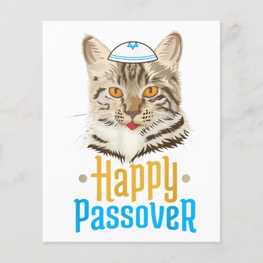 Pessach Happy Pessach Cat Funny Seder Juden Flyer (Vorne)