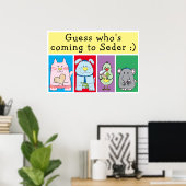 Pessach Haustiere Seder Poster 20 x 24 Matte Finis (Heimbüro)