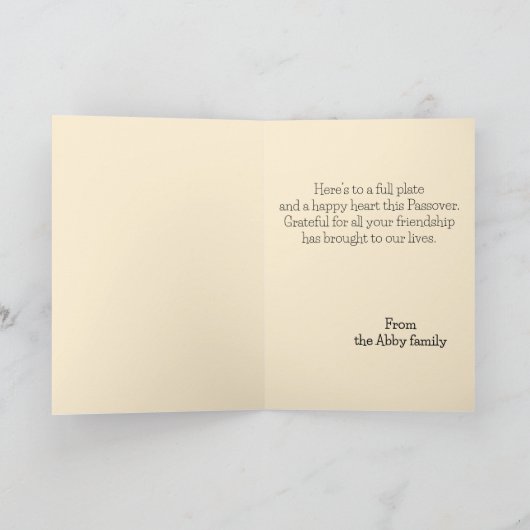 Pessach Jewis Holiday Grußkarte Karte (Innenseite)