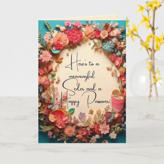 Pessach Jewis Holiday Grußkarte Karte (Gelbe Blume)