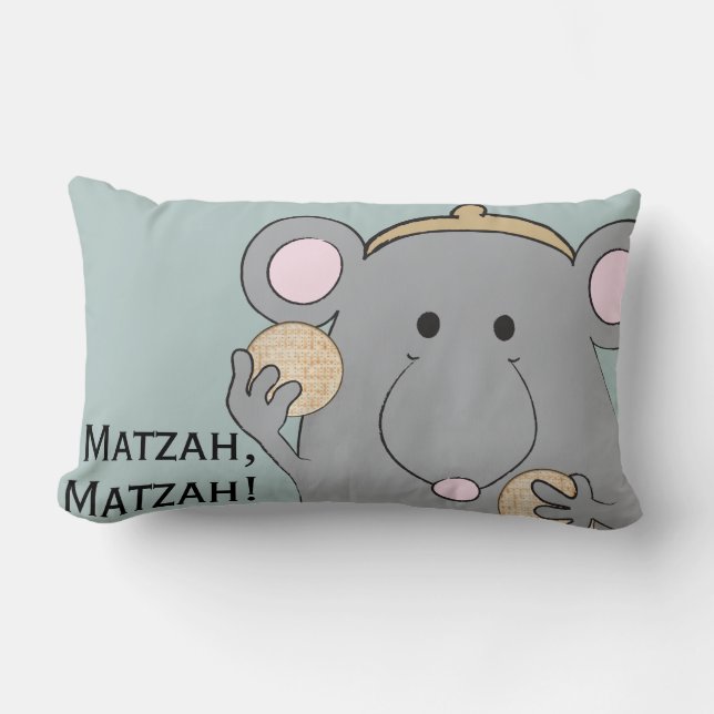 Pessach Lumbar Kissen "Matzah, Matzah!" (Vorderseite)