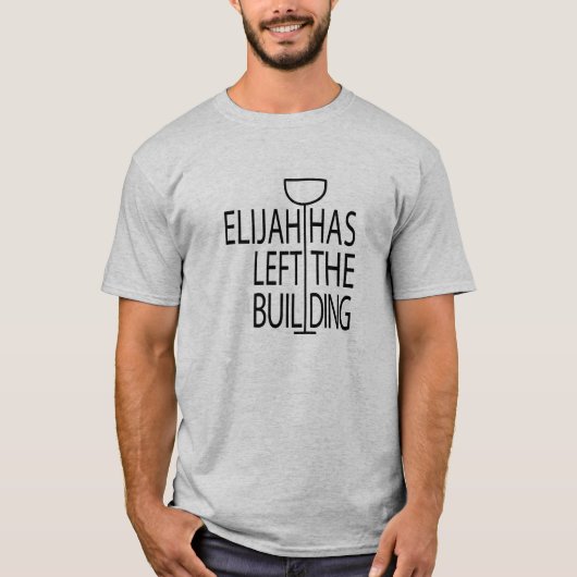 Pessach Men Basic Funny T - Shirt Elijah Gebäude (Vorderseite)