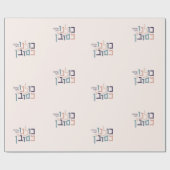 Pessach Moderne hebräische Typografie Geschenkpapier (Flach)