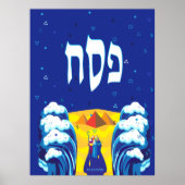Pessach Moses & Israelites' Exodus Pop Art Paint Poster (Vorne)