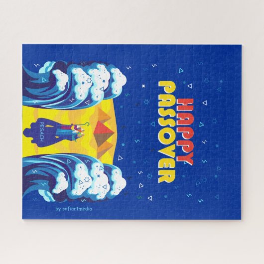 Pessach Moses & Israelites' Exodus Pop Art Paint Puzzle (Horizontal)