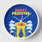 Pessach Moses & Israelites' Exodus Pop Art Paint Uhr (Vorderseite)
