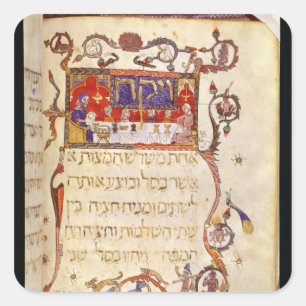 Pessach, Nordspanien Quadratischer Aufkleber