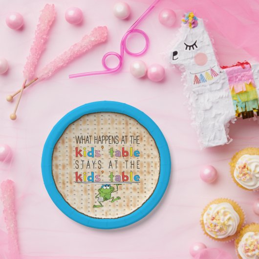 Pessach-Papierplatte "Der Kindertisch" Muster Pappteller (Party)