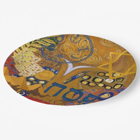 Pessach Pappteller (Schrägansicht)