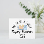 Pessach Personalisiert Familienname Feiertagspostkarte (Stehend Vorderseite)
