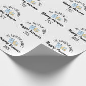 Pessach Personalisiert Familienname Geschenkpapier (Ecke)