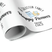 Pessach Personalisiert Familienname Geschenkpapier (Rolleneckpunkt)
