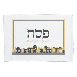 Pessach Personalisiert Seder Jerusalem w Gold Kissenbezug