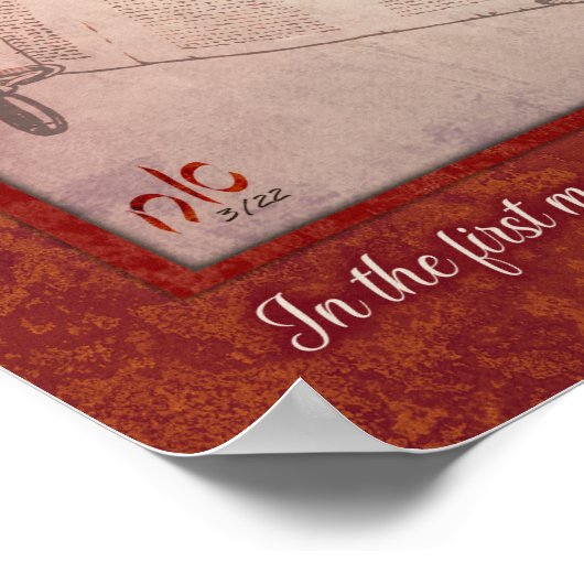 Pessach Pesach Lamb Torah Scroll Doorpost Kräutern Poster (Ecke)