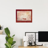 Pessach Pesach Lamb Torah Scroll Doorpost Kräutern Poster (Heimbüro)