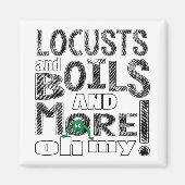 Pessach-Platz-Magnet "Locusts & Boils & More.." Magnet (Vorne)