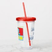Pessach Red Acrylic Tumbler 16 oz Sedersaurus Acryltrinkbecher (Links)