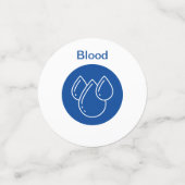 Pessach Seder 10 Pest blau und weiß Konfetti (Klein Vorderseite)