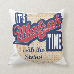 Pessach Seder 16/16" Pillow "It's MATZAH Time!" Kissen
