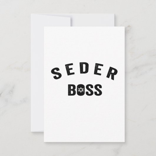 Pessach Seder Boss My Rules Jüdisches Funny Gift Dankeskarte (Vorderseite)