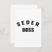 Pessach Seder Boss My Rules Jüdisches Funny Gift Dankeskarte (Vorne/Hinten)