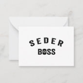 Pessach Seder Boss My Rules Jüdisches Funny Gift Mitteilungskarte (Vorderseite)
