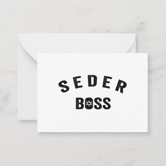 Pessach Seder Boss My Rules Jüdisches Funny Gift Mitteilungskarte (Vorderseite)