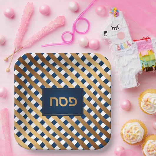 Pessach Seder Dinner Elegantes Hebräisch Pappteller (Party)