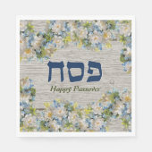 Pessach Seder Einladung rustikale Flora Napkin Serviette (Vorderseite)