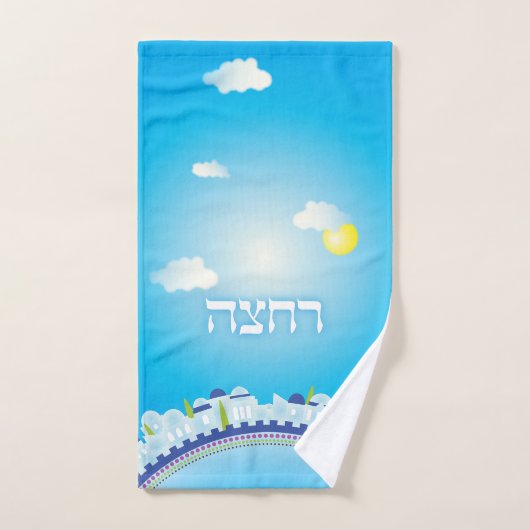 Pessach Seder Handtuch mit Jerusalem Sky Thema (Handtuch)
