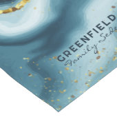 Pessach Seder Hebrew Aquamarin Agate Personalisier Mittelgroßer Tischläufer (Ecke)