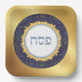 Pessach Seder Jerusalem Eleganter Platz Pappteller (Vorderseite)