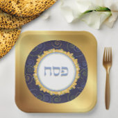 Pessach Seder Jerusalem Eleganter Platz Pappteller
