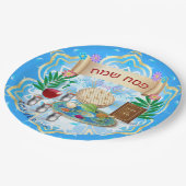 Pessach Seder Koscher Pesach Pappteller (Schrägansicht)