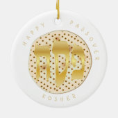 Pessach Seder Kosher Pesach für Matzah Keramik Ornament (Hinten)