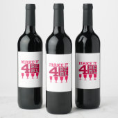 Pessach Seder Make it 4 Real, die 4 Tassen Wein Weinetikett (Flaschen)