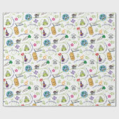 Pessach Seder Matza Weinfrösche farbig Geschenkpapier (Flach)