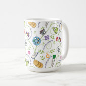 Pessach Seder Matza Weinfrösche farbig Kaffeetasse (VorderseiteRechts)