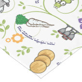 Pessach Seder Matza Weinfrösche farbig Kurzer Tischläufer (Ecke)